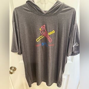 St. Louis Cardinals Hooded Tshirt XL